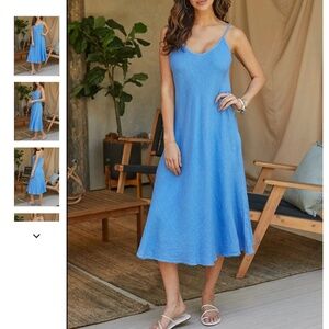 Milio Milano Italian Linen Maxi Slip Dress